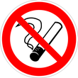 P01 запрещается курить (пленка, 200х200 мм)